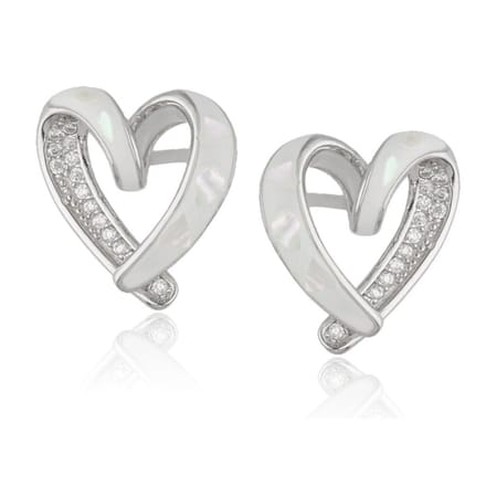 Zilveren hart oorknopjes met elegant ontwerp – echt zilver