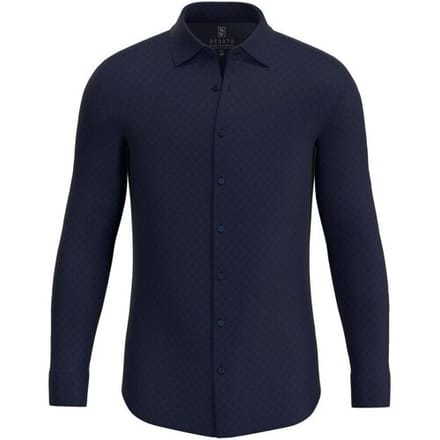 Desoto Overhemd Subtle Half Circle Fantasy Waves Pattern Navy / male