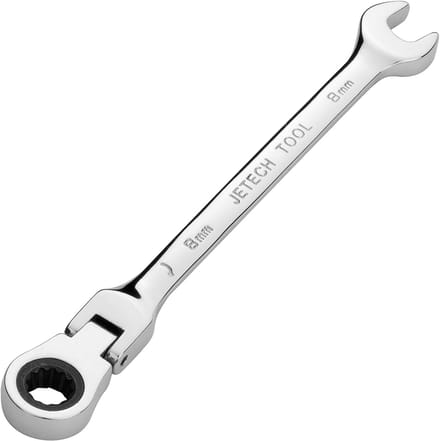 Jetech Flexibele Ratelsleutel 8 mm – Metrisch – Flexibele Kop – CR-V
