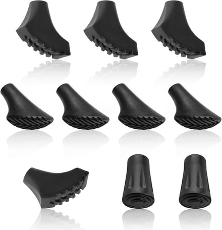 10 Stuks Universele Rubberen Buffers voor Nordic Walking Stokken en Wandelstokken (11mm)
