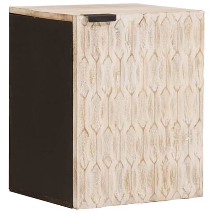 vidaXL - Hangende - Badkamerkast - Wit - 38 - x - 33 - x - 48 - cm - Massief - Mango - Hout