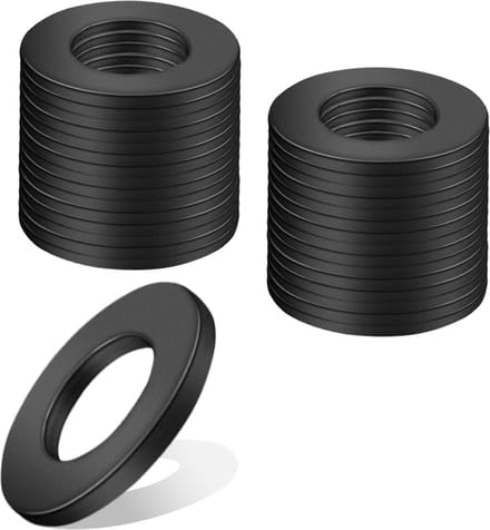 Set van 30 Zwarte RVS Sluitringen M10 - Flat Washers RVS A2