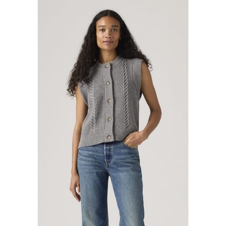 Levi's Ines Cable Sweater Vest Grey Größe: XS | Strickpullover Outlet | Damen | Grau