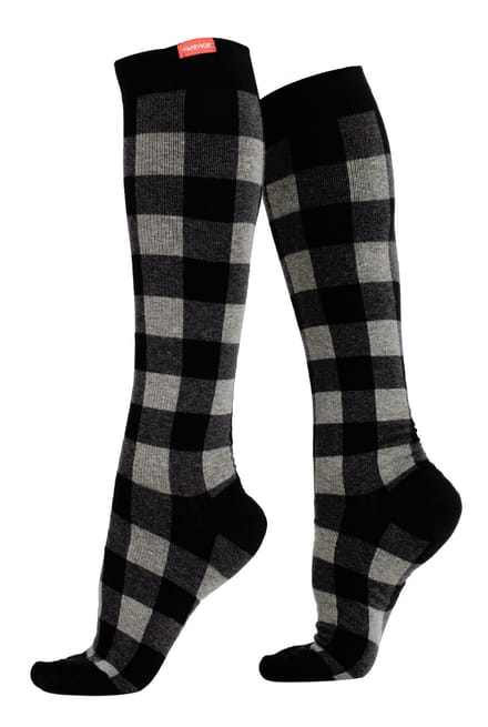 Katoenen 15-20 mmhg gegradueerde compressiesokken - Heathered Gray