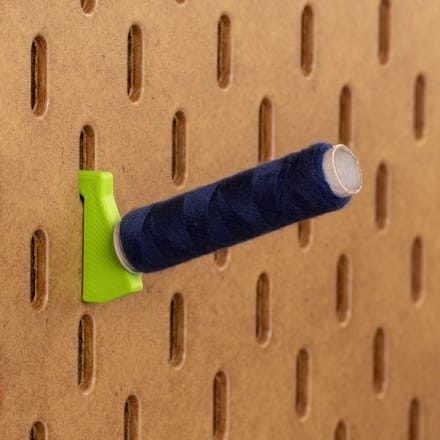 6-pack Spoelhouder 200m - Short - Lichtgroen - Printboard - Past op Ikea Skadis pegboards