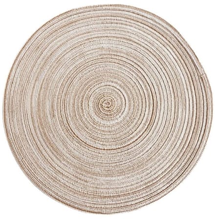 Dailygoods- Tafelmatten 2 Stuks - Geweven Polyester - Antislip - Hittebestendig - Afwasbaar - Diameter 30 cm - Boho Decoratie - Placemats