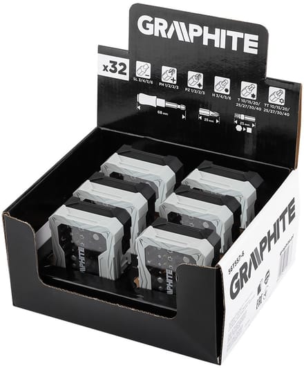Graphite Serie - Schroefbit Set - 32 Stuks - CrV Staal