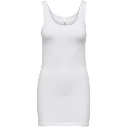 Only witte dames top   Ronde hals   Regular fit   Mouwloos Wit L