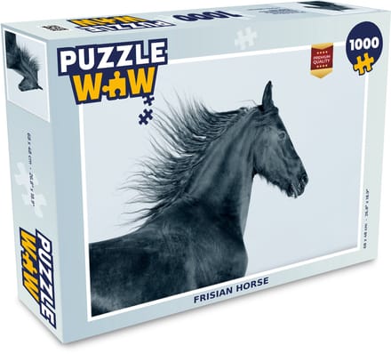 Puzzel Paard - Fries - Wind - Legpuzzel - Puzzel 1000 stukjes volwassenen