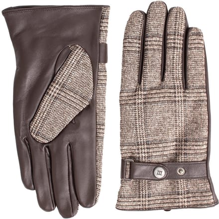 BATISTA | Handschoenen met groot ruitmotief | Dark bruin
