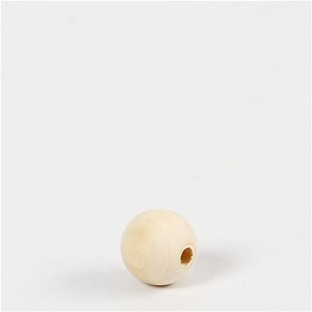 CC Houten Kralen 15 mm Naturel 20 stuks