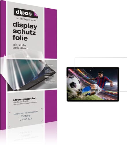 dipos – 2x Beschermfolie geschikt voor Zentality C-710P 10.1 | Krasbestendige & heldere Screenprotector Ultra-Thin