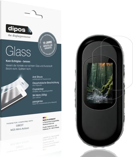 dipos – 2x Pantserfolie geschikt voor OBEST M25 Mini-Action | 9H Screenprotector