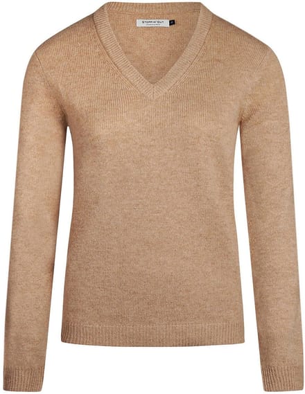Steppin' Out Damestrui V-hals Lamswol Camel - Maat M - Heren