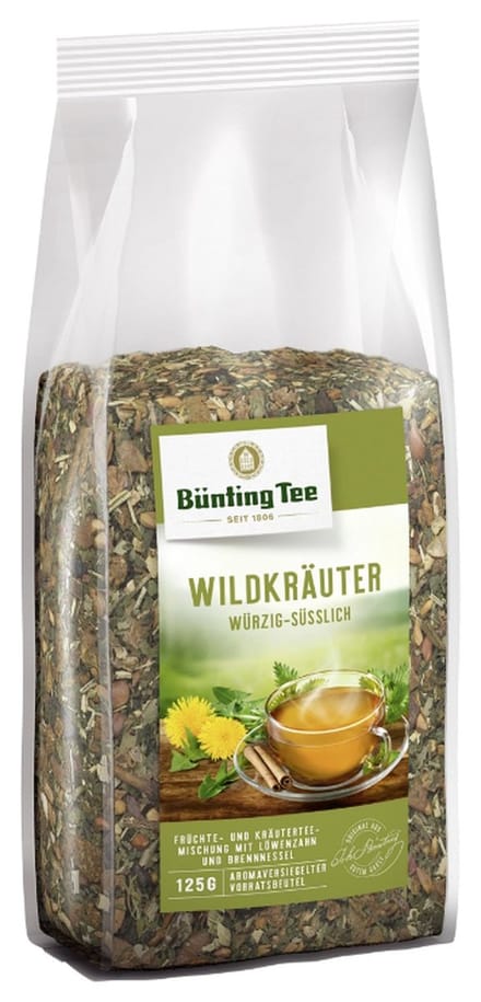 Bunting Thee Vruchtenthee Wilde Kruiden Zak - 6x 200 gram