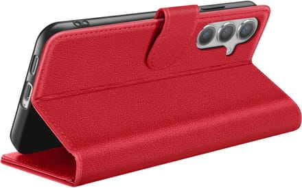 Zanae, Hoesje geschikt voor Galaxy S24 Plus - Wallet Case & Magneetsluiting, Rood