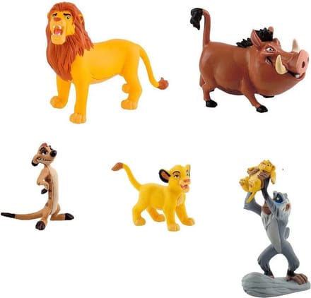Leeuwenkoning speelset met O.a. Simba, Timo en Pumba (ca. 6-10cm)