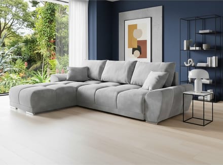 Luxe Uitschuifbare Slaapbank – Grijs – 289x189 cm – Industrohome