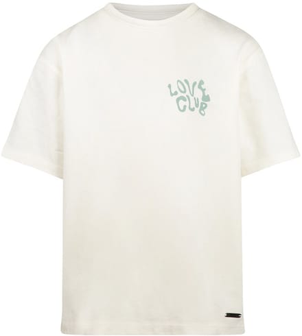 No Way Monday - T-shirt - Backprint - Off White - Loose Fit - Maat 140