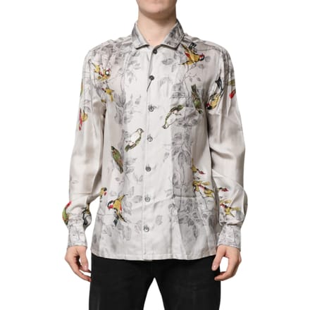 Dolce & Gabbana Multikleur Zijde Geprinte Overhemd met Knopen