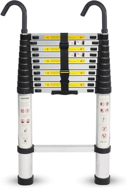 Telescoopladder Aluminium - Vouwladder - 4.7M