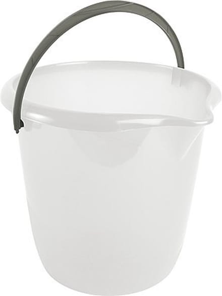 Witte schoonmaak emmers/huishoud emmers 10 liter van diameter 28 cm en hoogte 26 cm