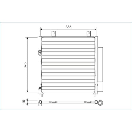Condensator, airconditioning VALEO 822600