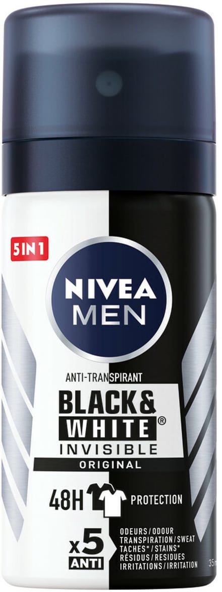 NIVEA Men Deodorant Spray Invisible for Black en White Power 35 ml