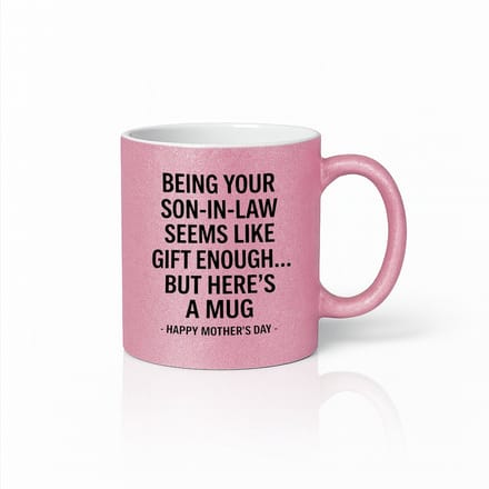 Roze Moederdag Mok - Grappig Cadeau van Schoonzoon - Keramische Koffiemok - 330ml