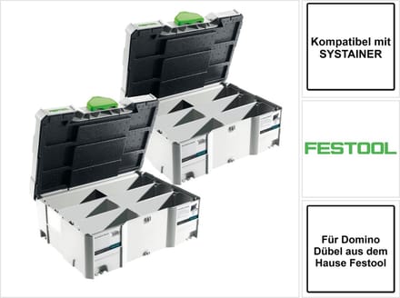 Festool Systainer T-LOC SORT-SYS 2 TL Domino 2 stuks ( 2x 498889 )