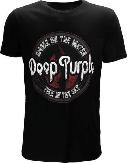 Deep Purple Smoke Circle T-Shirt - Officiële Merchandise - M