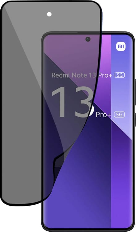 Privé Screenprotector geschikt voor Xiaomi Redmi Note 13 Pro+ - Privacy Folie Beschermglas - Privacy Proteqt+
