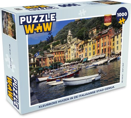Puzzel Genua - Huis - Boot - Legpuzzel - Puzzel 1000 stukjes volwassenen