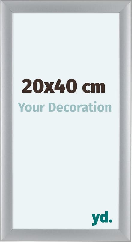 Your Decoration - Fotolijst 20x40 cm - MDF - Zilver Mat - Como