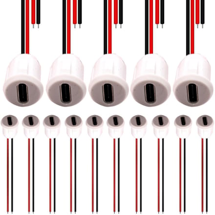 Dailygoody - 15x USB-C 2-Pin Flush-Mounted Socket - Snelle 3A Oplader