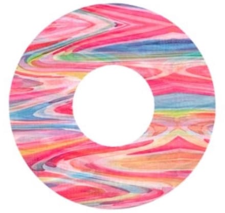 Dunne Colsjaal - Print - (25595#) - Roze/Ecru