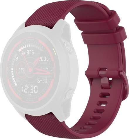 Siliconen bandje - geschikt voor Garmin Forerunner 745 - bordeauxrood