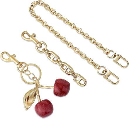 Portemonnee Ketting - Tas Riem - Tas Decoratie - Emaille Bloem - 34 cm - Goud