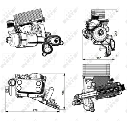 Olie radiator, motorolie  NRF 31751