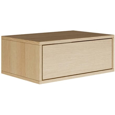 Selsey Framme – Hangend nachtkastje met lade, eikenhout look, 50 cm