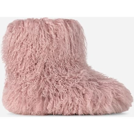 UGG® Classic Short Fluff Momma Boot in Brown, Size 6, Shearling/Polyester/Wool