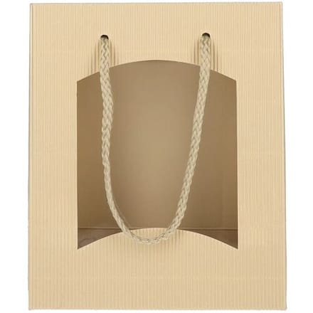 Hochhaus Tragetasche CREME-GOLD Offene Welle MINI