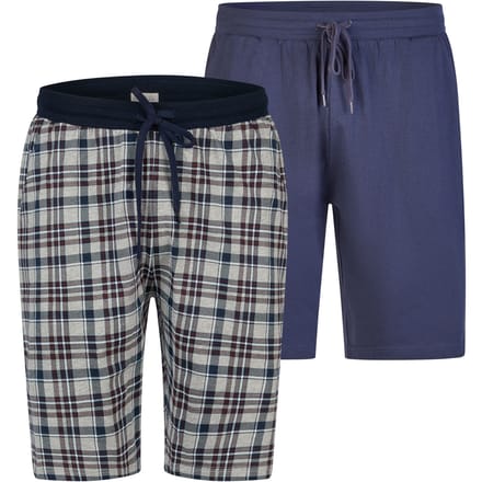 Phil & Co. Berlin Heren Pyjama korte broek Gezellige klassiekers 2-Pack Slaapshorts, pyjama's,