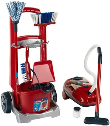 Kinder Schoonmaakwagen Set met Geluidsstofzuiger