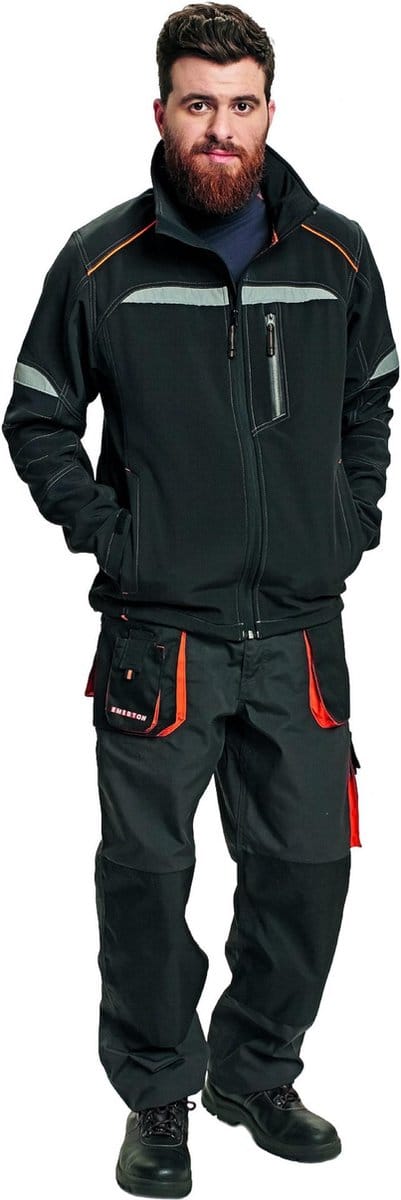 Softshell jas Emerton zwart S