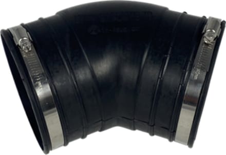 Air Aqua Flexibele rubber bocht (45°) 160mm