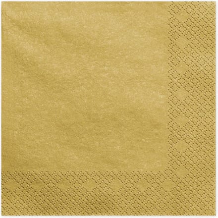 Metallic Gouden Servetten 20 stuks