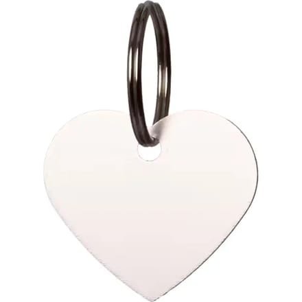Grooming Deluxe - Naamplaatje hart size M 3,8cm zilver