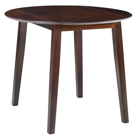vidaXL - Eettafel - inklapbaar - rond - MDF - bruin