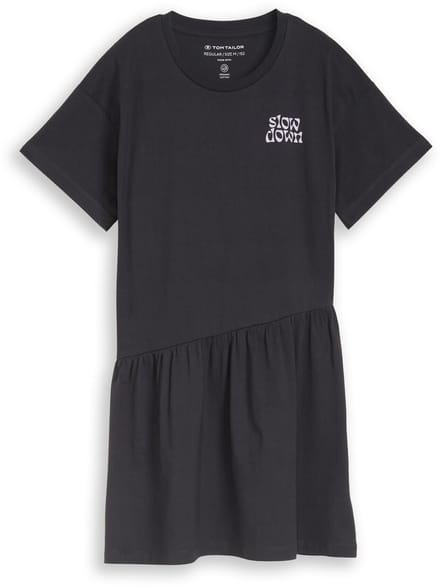Tom Tailor - Mini-jurk met print - Maat 152 - coal grey